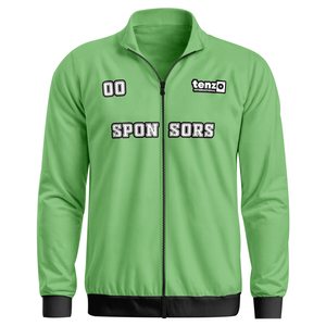 Veste de survêtement respirante en polyester/coton imprimée, vêtements d'équipe, fermeture éclair intégrale, logo personnalisé, OEM ODM, export, uniformes d'école, vente en gros - Product Image 3