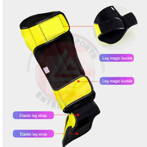 Espinilleras de Cuero con Logotipo Personalizado de Último Estilo, Protección Profesional Ligera para Exteriores, Espinilleras de MMA - Product Image 2