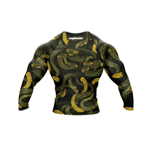 Rashguard de compression MMA unisexe - Design personnalisable, extensible, séchage rapide et léger, polyester/coton, ajusté pour le BJJ - Product Image 4