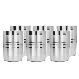Heavy Duty Commercial Stainless Steel Glass Wide Flared Rim High Polish Metal Drinking Tumbler <b>Reusable</b> Water Beverage <b>Mug</b> - Product Image 2