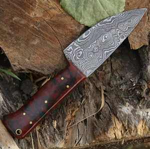 Couteau de chasse multifonctionnel à pointe tombante en acier Damas forgé à la main, très tendance - OEM/ODM disponible, haute qualité, personnalisable 1 - Product Image 4