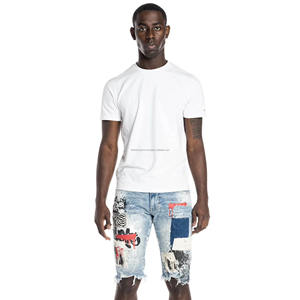 กางเกงยีนส์ขาสั้นผู้ชาย OEM รุ่นซัมเมอร์ สไตล์ไฮสตรีท คุณภาพสูง กางเกงยีนส์ขาสั้นผู้ชายคุณภาพดีที่สุด ดีไซน์ล่าสุด 2026 - Product Image 3