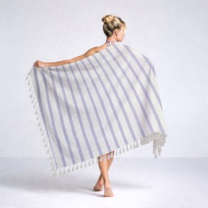 Magnifiques ensembles de serviettes Fouta rayées en coton éponge 100% – Modèle le plus vendu – Fournisseurs indiens - Product Image 1