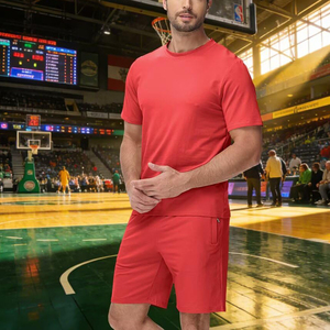 Ensemble de survêtement décontracté pour homme de haute qualité avec logo personnalisé, léger et respirant, t-shirt à manches courtes et short, deux pièces - Product Image 6