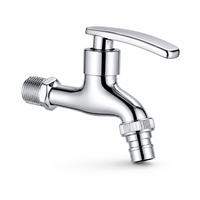 Robinets d'eau de jardin muraux robinet pleine grandeur 1/2-3/4 ''eau chaude froide robinet à bavette en laiton tuyau Bibcock