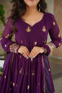 Most Attractive Indian Wedding Party Festival Wear Salwar Kameez with Fancy Zari <b>Sequins</b> Embroidery for Women - Product Image 6