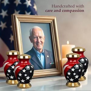 Elegant Aluminum <b>Keepsake</b> Cremation Urn <b>Memorial</b> Ash Holder Featuring Decorative Secure Threaded Lid And Premium Surface Finish - Product Image 3
