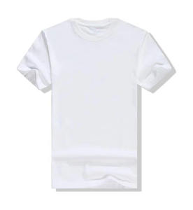 T-shirt col rond 100 % coton pur respirant avec logo personnalisé brodé pour réunion de classe, couleur blanche - Product Image 4