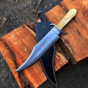 Couteau tactique artisanal en acier inoxydable avec manche en os, pour la survie en extérieur, collectionneur, logo personnalisé DIY, OEM, couteau Bowie - Product Image 3