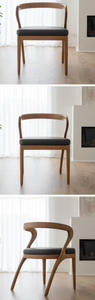 Designer Solid Wood Living Room Armchair Elegant Curved Backrest Ergonomic <b>Green</b> Cushioned Seat For Interior Decor Supply - Product Image 6