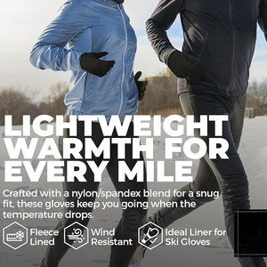 Lightweight Running <b>Gloves</b> Synthetic Anti Slip <b>Warm</b> <b>Gloves</b> Liners for Cycling Racing <b>Gloves</b> - Product Image 3