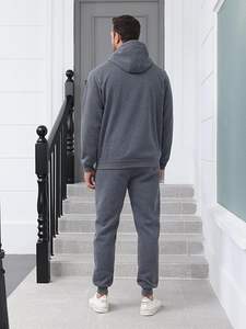 Survêtements décontractés à capuche en polyester et coton, design moderne, coupe-vent, respirants, doublure polaire, pour usage quotidien en extérieur - Product Image 2