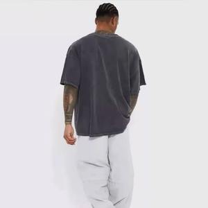 T-shirt Homme 100% Coton Épais Coupe Slim avec Logo Sérigraphié Effet Délavé Acide Vintage Personnalisé Séchage Rapide - Product Image 5