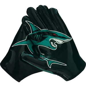 Gants de football américain unisexes de haute qualité pour receveur, respirants, à doigts complets, super adhérence, antidérapants - Product Image 1