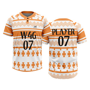 OEM ODM Camisetas de Béisbol Personalizadas para Hombre, Más Vendidas, Logotipos Impresos por Sublimación, 100% Poliéster, Tallas Grandes, Camisetas con 2 Botones - Product Image 4