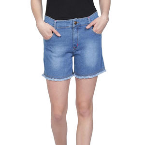 Shorts en jean pour femmes très demandés, en coton écologique, parfaits pour l'été, prix direct usine, vente en gros - Product Image 1