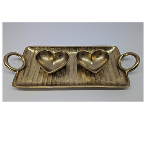 Bandeja Decorativa de Aluminio, Bandeja de Servir Rústica de Aluminio Fundido, Bandeja de Aluminio, Artesanía en Metal, Metal Fundido - Product Image 5