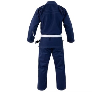 Kimono de BJJ, Uniforme 100% Algodón, Unisex para Adultos, Duradero, Corte Regular, Color Liso, Disponible en Azul - Product Image 4