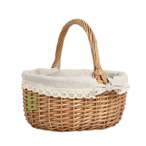 Handmade Wholesome <b>Wicker</b> Eco-Friendly <b>Basket</b> Woven Hanging <b>Storage</b> Bag Shopping Picnic Christmas Decorations Gifts New Design - Product Image 5