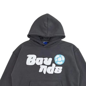 Sudadera con Capucha de Felpa de Algodón Estilo Urbano Vintage - Diseño Personalizado de Lujo en Color Sólido con Estampado Puff para Hombre, Invierno - Product Image 2