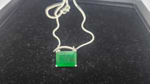 jade stone necklace green gemstone necklaces necklace with green sapphire necklace Best Price Handmade For Women Jewelry - Product Image 2