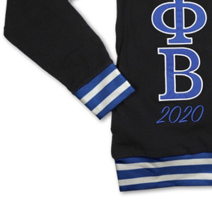 เสื้อคาร์ดิแกน Zeta Phi Beta รุ่นครบรอบ 100 ปี สีดำ-น้ำเงิน สำหรับผู้หญิง แบบติดกระดุม ถักนิตติ้ง รุ่นฉลองครบรอบ 1920 - Product Image 3