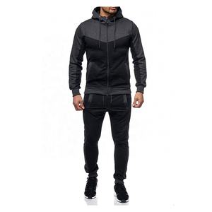 Men Wholesale Sports Wear <b>Tight</b> Fitted Tracksuits Hooded Jogger Suits - Product Image 3