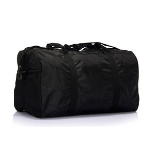 Nouvel article : Sac de sport unisexe 30-40L en polyester avec fermeture éclair, sangle réglable, design décontracté noir uni - Product Image 2