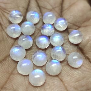 Piedra de Luna Arcoíris Natural, Forma Redonda, Cabujón, Parte Posterior Plana, Gema Suelta para Joyería, Cristal Curativo - Product Image 2