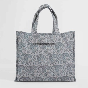 Hermoso bloque impreso algodón indio acolchado cuadrado compras acolchado bolso de mano hecho a mano bloque impreso hombro acolchado bolsa - Product Image 1