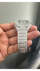 Montre de luxe en moissanite et diamant, avec bijoux fantaisie, cadeau pour homme, disponible à la vente en gros - Product Image 3