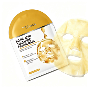 Mascarilla Facial Reafirmante de Cúrcuma y Ácido Kójico TC'besk, Hidratante e Iluminadora con Estampado Dorado, 30 ml - Product Image 1