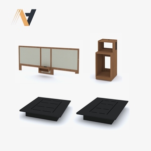 Juego de Muebles de Dormitorio Comerciales Modernos con Función de Almacenamiento Optimizada, Construcción en MDF/HPL/LPL, Proyecto de Fábrica en Vietnam - Product Image 4