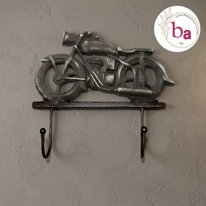 Beads Art Motorcycle <b>Wall</b> <b>Hooks</b> Cast Iron Eco-Friendly Retro <b>Coat</b> Hanger 1 <b>Hook</b> Handmade <b>Wall</b> Mounted - Product Image 1