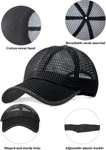 Breathable <b>Mesh</b> Baseball Cap Adjustable Sports Hat Cooling <b>Mesh</b> Baseball Cap Outdoor Sports Wear OEM Breathable Sports Cap <b>Mesh</b> - Product Image 2