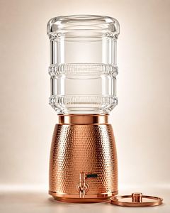 Pure Copper Heavy Gauge <b>Water</b> Dispenser Storage <b>Water</b> <b>Tank</b> with Tap Large Copper <b>Water</b> Pot Hand Hammered Beverage Container - Product Image 3