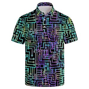 Camisa de Lona Casual Bordada con Estampado Digital de 240g para Hombre, 100% Algodón - Product Image 6