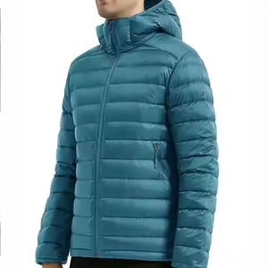 Veste rembourrée style rue haute en polyester 100% pour hommes, manches longues, doudoune d'hiver mince - Product Image 1