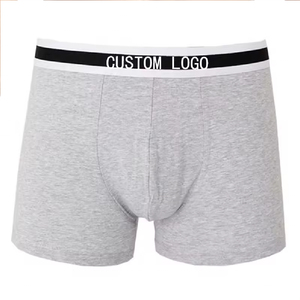 Calzoncillos Boxer Grises para Hombre, Corte Medio, Tejido de Spandex/Poliéster, Transpirables, Ecológicos, de Color Sólido - Product Image 3