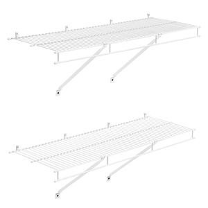 Kit d'étagères murales robustes de 90 cm, lot de 2 étagères flottantes en acier au carbone pour rangement, étagères murales durables - Product Image 1