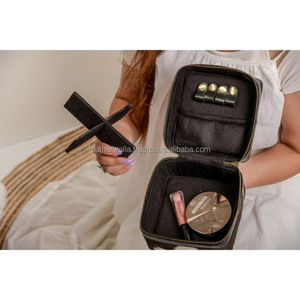 LW Leather Portable European Jewelry Box Double Layer Storage for Travel <b>Earrings</b> Fashionable Lady Style - Product Image 4