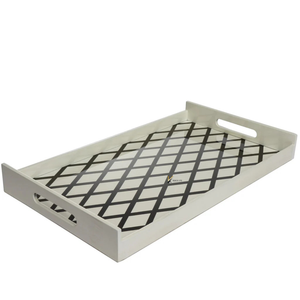 Plateau de service en bois laqué de qualité commerciale, écologique et luxueux, vente en gros, personnalisable OEM ODM, ensemble décoratif en provenance du Vietnam - Product Image 1