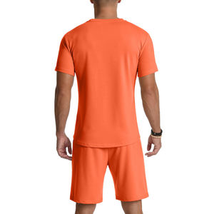 ชุดเซ็ตเสื้อยืดแขนสั้นและกางเกงขาสั้นแฟชั่นใหม่สุดฮิตสำหรับฤดูร้อน เสื้อผ้าผู้ชาย ชุดลำลองน้ำหนักเบาสำหรับฤดูร้อน - Product Image 2