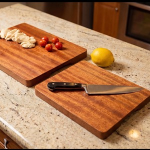 Tabla de cortar de madera personalizada con ranura para jugos, tabla de picar de madera gruesa personalizada para cocina - Product Image 2