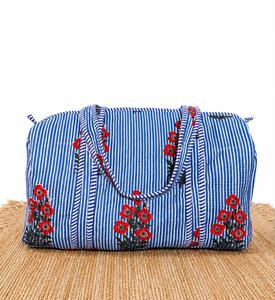 Bolsa de Viaje Acolchada de Algodón con Estampado Artesanal Indio de Elite Craft Studio, Diseño de Lujo con Patrón de Caramelos, Hecha a Mano en Jaipur - Product Image 3