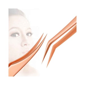 Nouvelles Pinces à Épiler Tendance en Promotion pour Isolation des Cils, à Pointe Courbe en Acier Inoxydable, Personnalisables avec Pointe en Fibre pour Extensions de Cils - Product Image 6