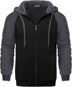 Mens green zip up hoodie soft fleece <b>jacket</b> casual warm sweatshirt with hood long sleeve comfortable everyday wear - Product Image 3