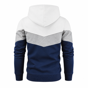เสื้อฮู้ดบล็อกสีแบบกำหนดเอง ยูนิเซ็กซ์ ผ้าฟลีซ 100% คอตตอน สำหรับฤดูหนาว สไตล์ลำลอง สตรีทแวร์ - Product Image 2