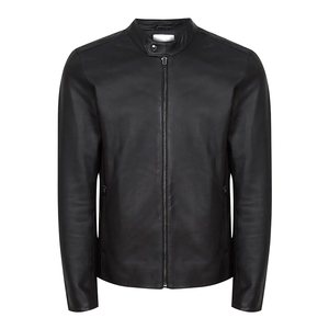 Blouson de moto en cuir classique vintage jaune sur mesure avec logo OEM, blouson bomber de course en cuir pour homme - Product Image 6