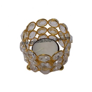 Luxury Hot <b>Sale</b> Silver Crystal Tealight Candle Holder Table Centerpieces Votive T <b>Light</b> Candle Holder - Product Image 5